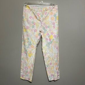 Talbots Women's Pants 4 Floral Colorful Perfect Crop Casual Career Office Party